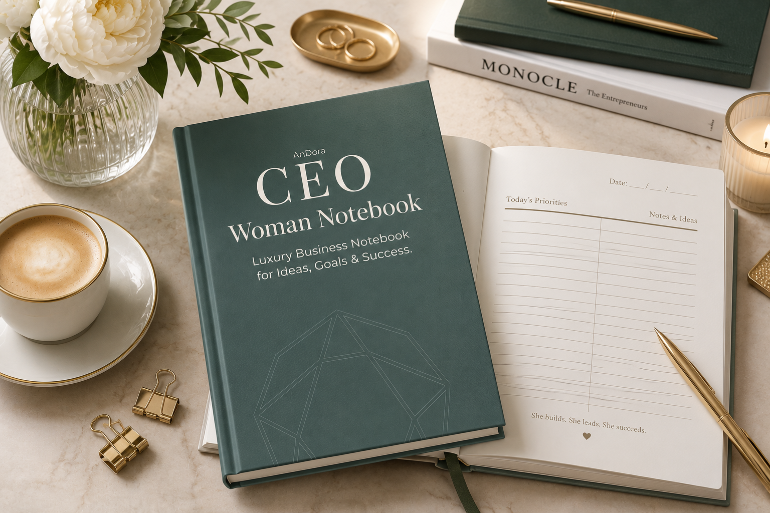 CEO Woman Notebook: A Luxury Business Notebook for Ideas, Goals & Success: A Luxury Business Notebook for Ideas, Goals & Success